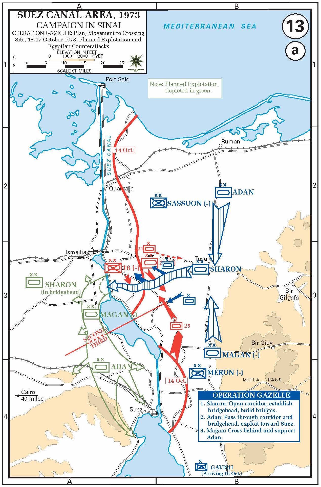 Yom Kippur War Map
